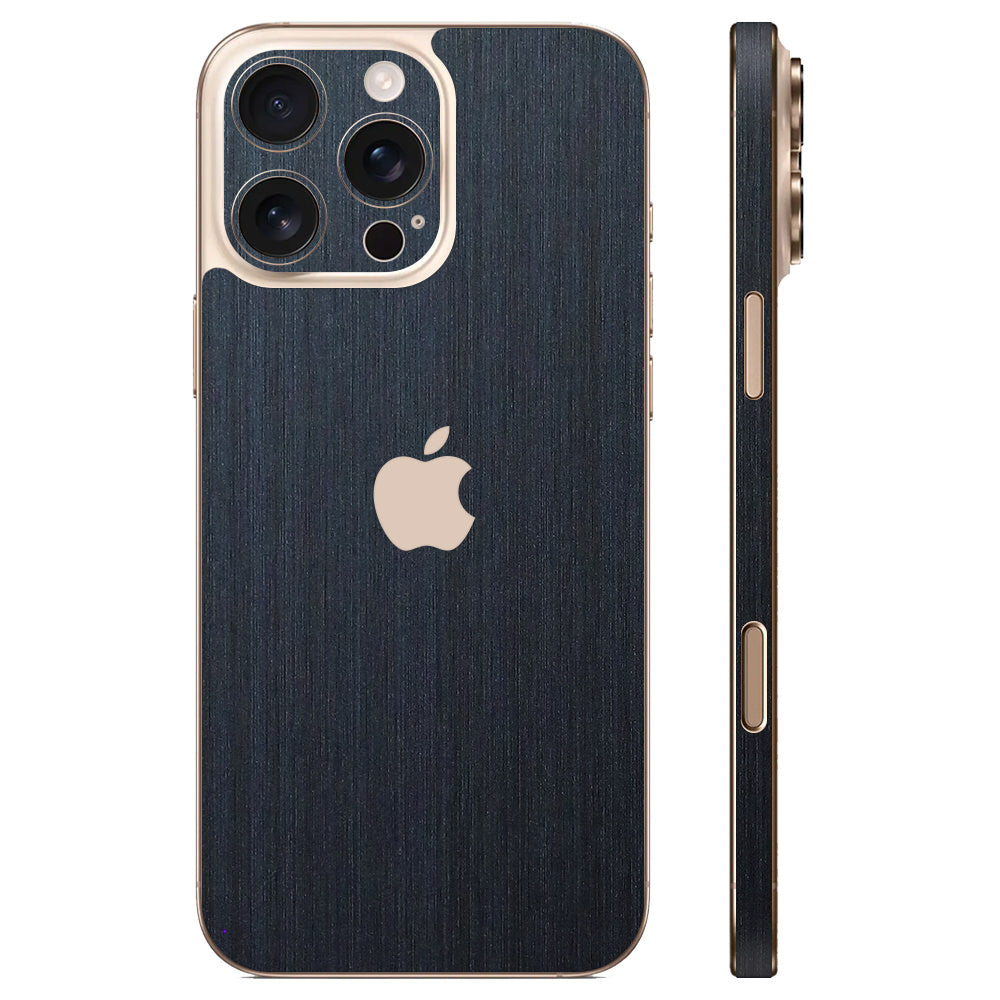 スキンシール iPhone16 Pro ネイビーブラッシュメタル – wraplus
