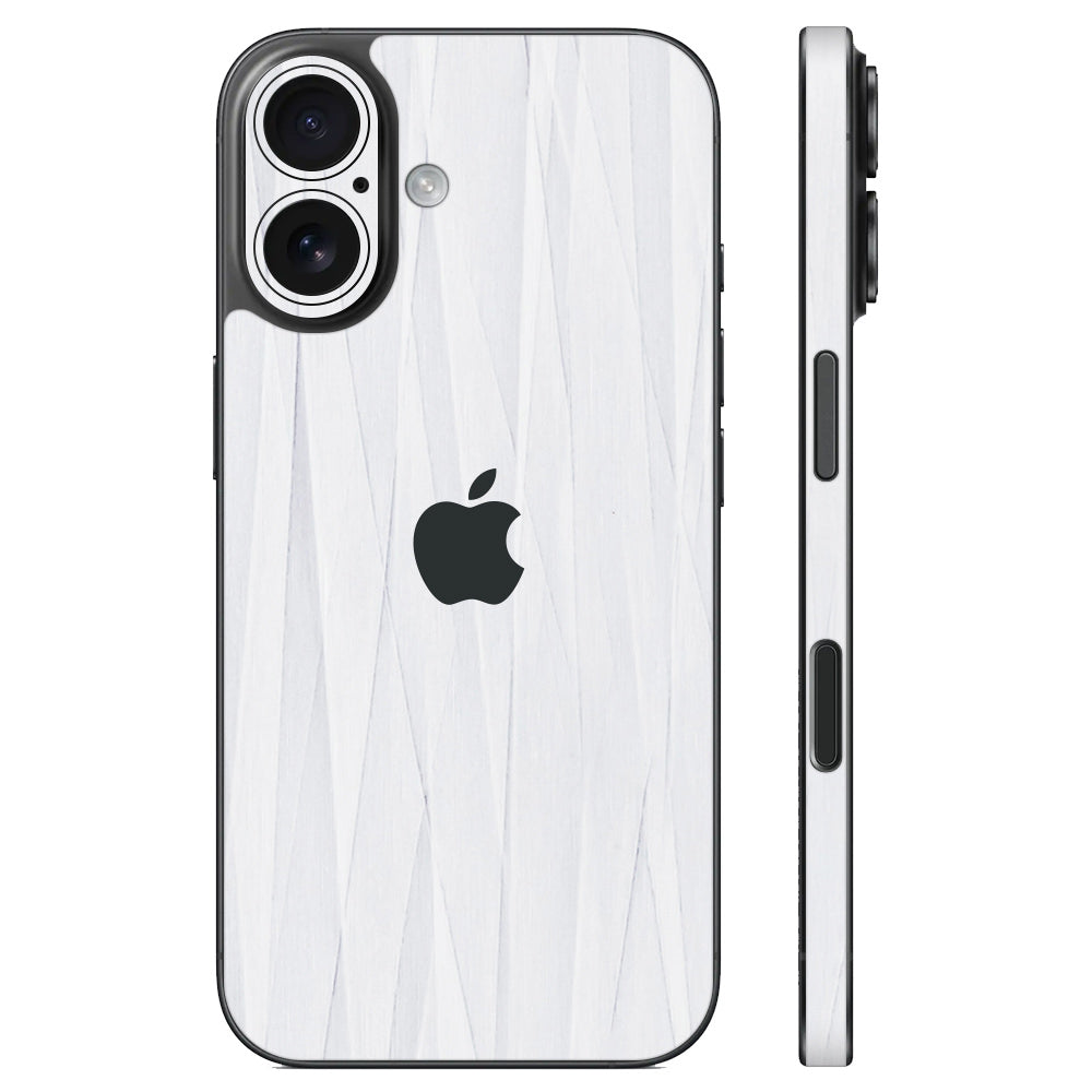 スキンシール iPhone16 ホワイトアブストラクト – wraplus