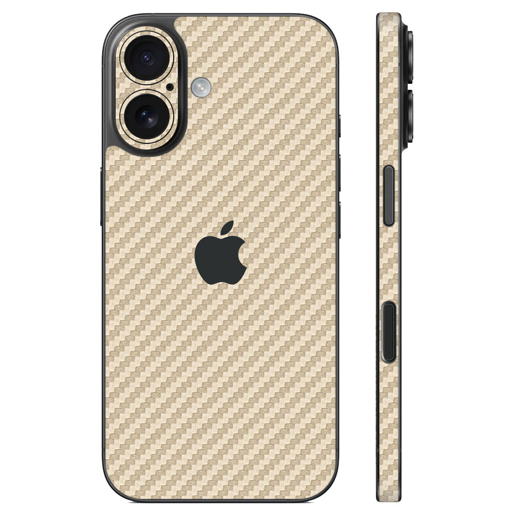 スキンシール iPhone16 Plus ゴールドカーボン – wraplus