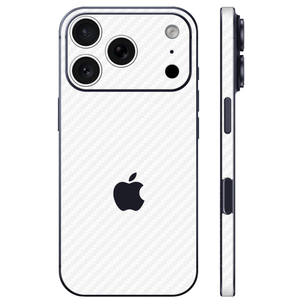 即日発送★iPhon17Pro★タッチパネル★有機EL★再生品★耐水シール スキンシール iPhone17 Pro ホワイトカーボン – wraplus