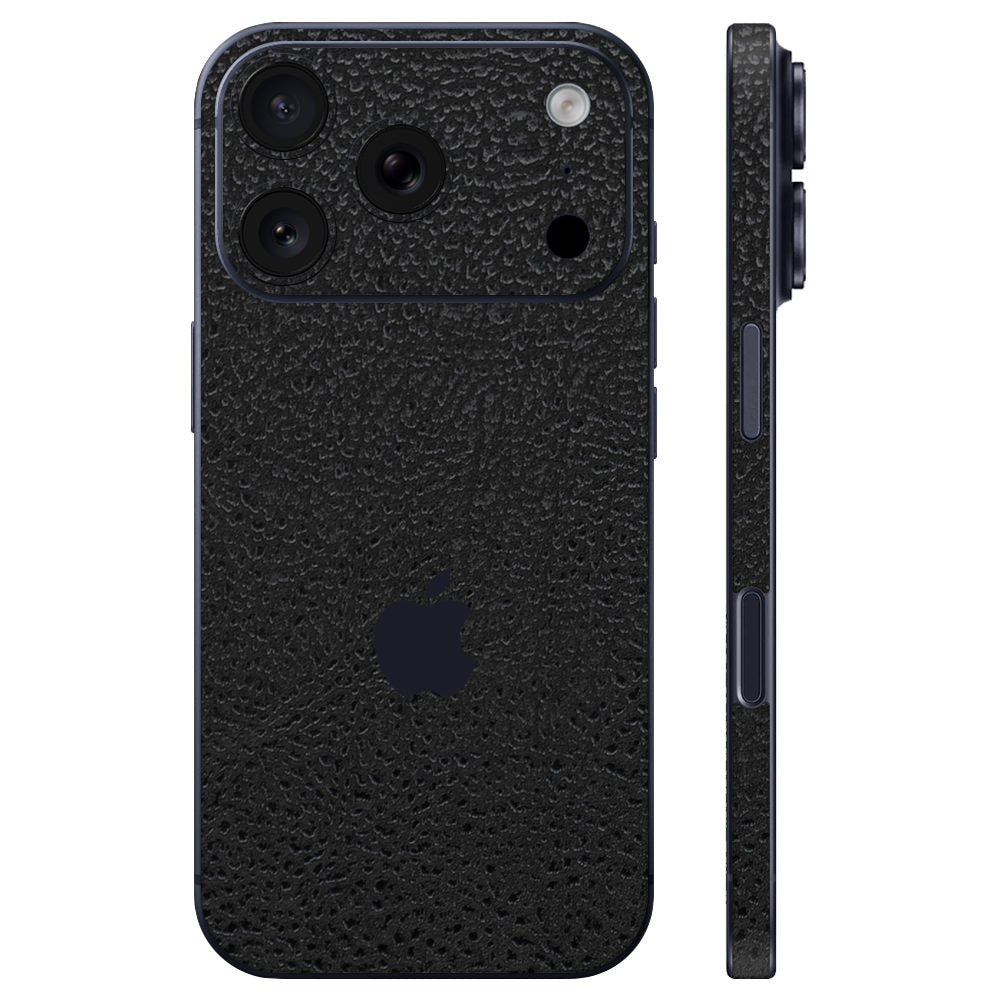 スキンシール iPhone17 Pro Max ブラック光沢レザー – wraplus