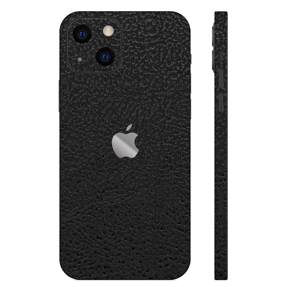 スキンシール iPhone15 ブラック光沢レザー – wraplus