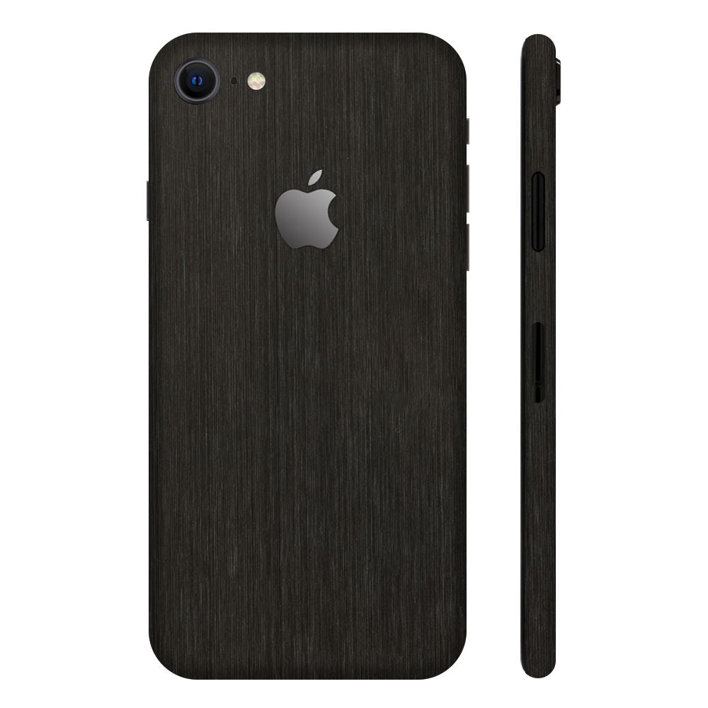 スキンシール iPhoneXR ブラックブラッシュメタル 全面カバー