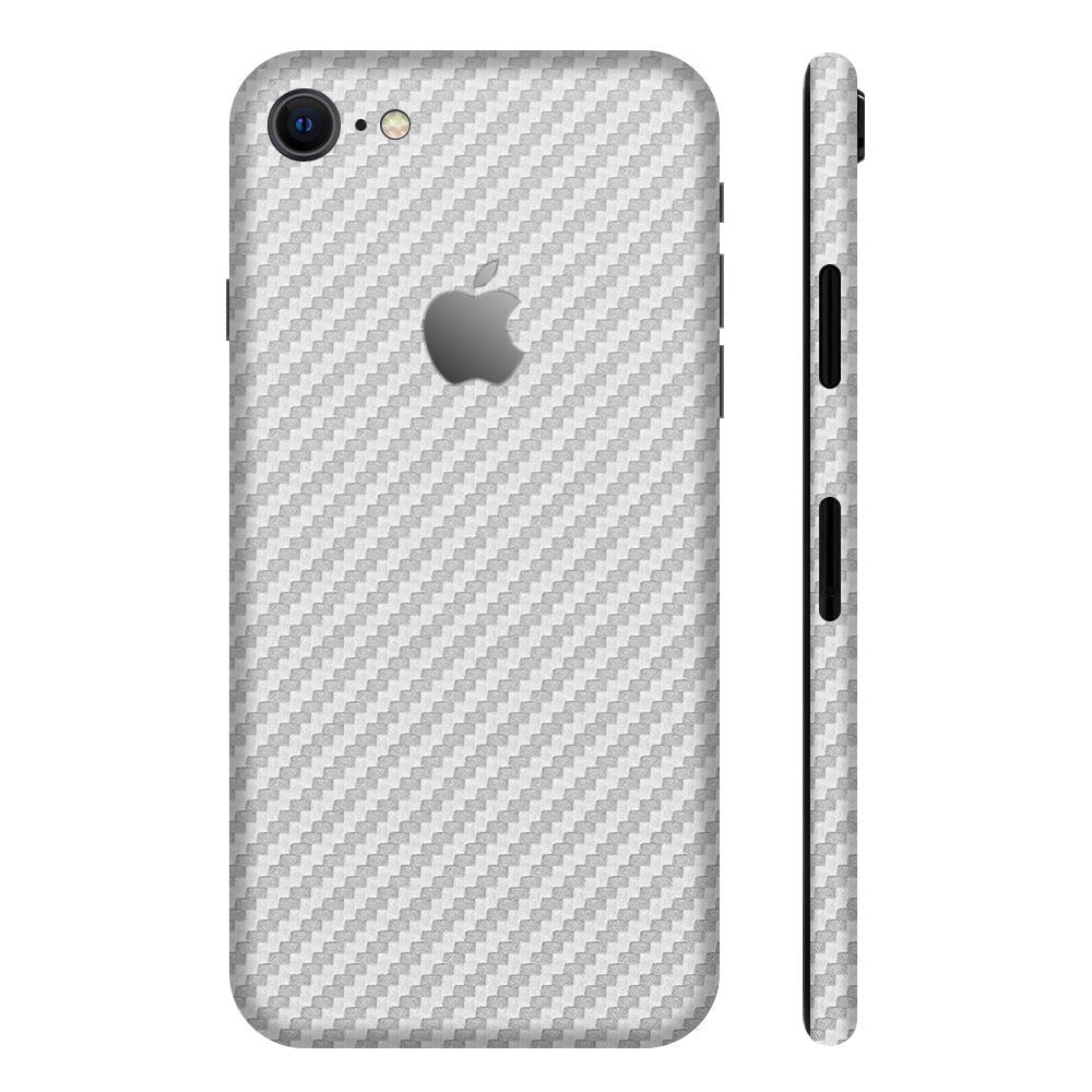 スキンシール iPhone8 Plus シルバーカーボン 全面カバー – wraplus