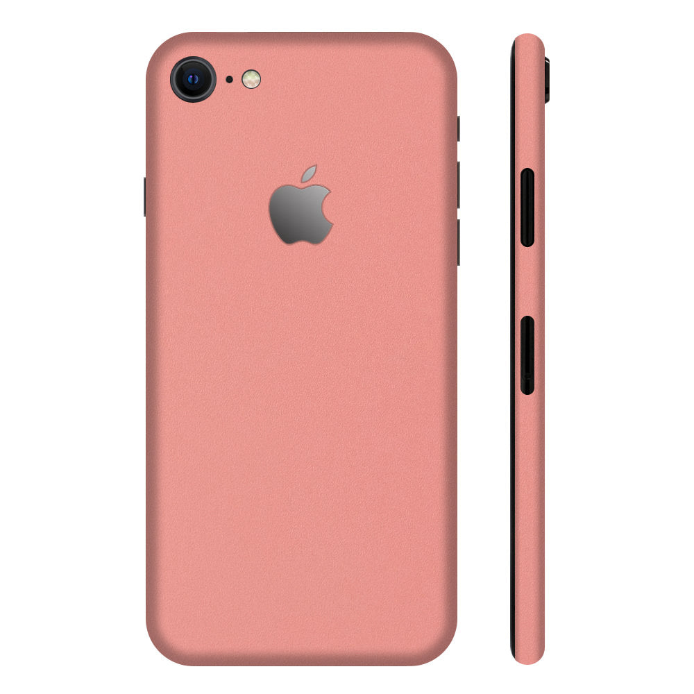 iPhone7 Plus サーモンピンク 全面カバー