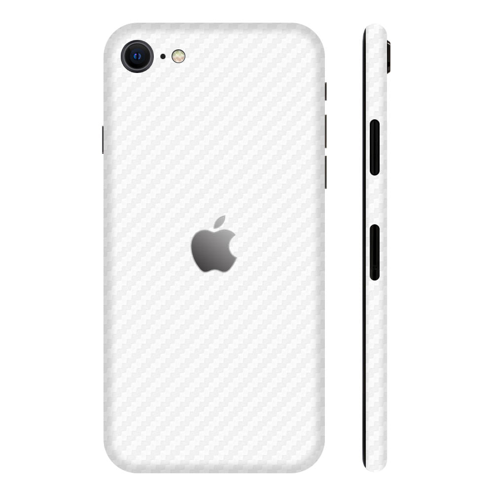 スキンシール iPhoneSE 第2世代 第3世代 ホワイトカーボン 全面