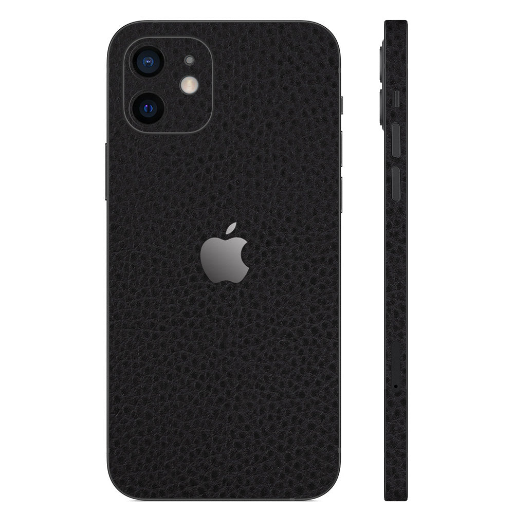 スキンシール iPhone12 ブラックレザー – wraplus