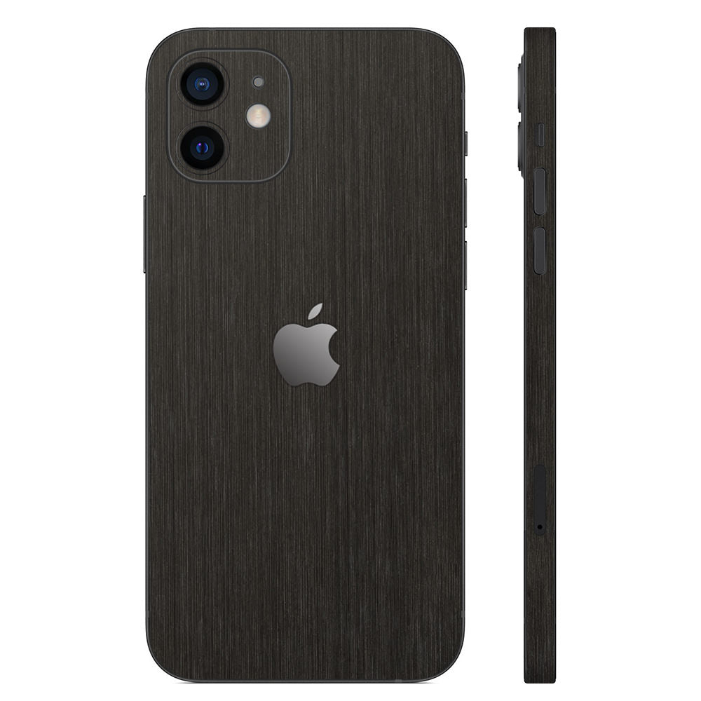 スキンシール iPhone13 ブラックブラッシュメタル – wraplus