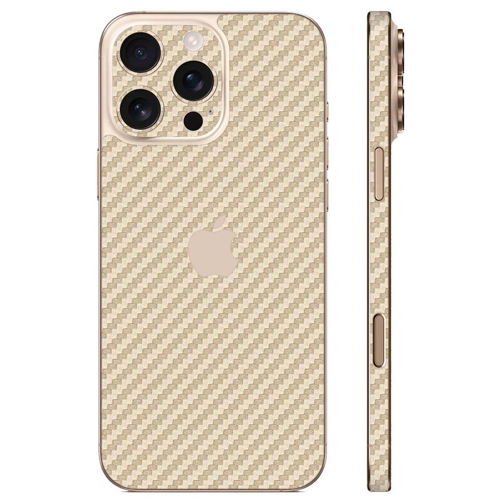 スキンシール iPhone16 Pro ゴールドカーボン – wraplus