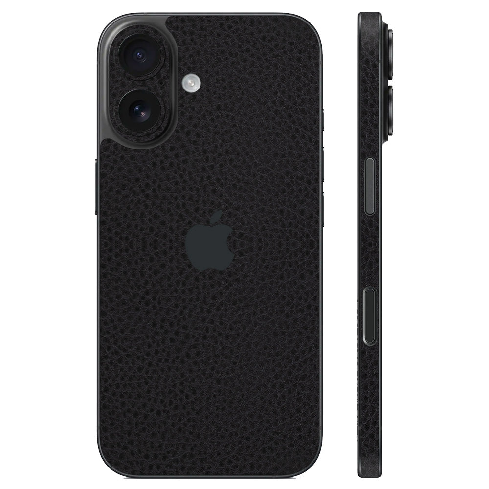 スキンシール iPhone16 ブラックレザー – wraplus
