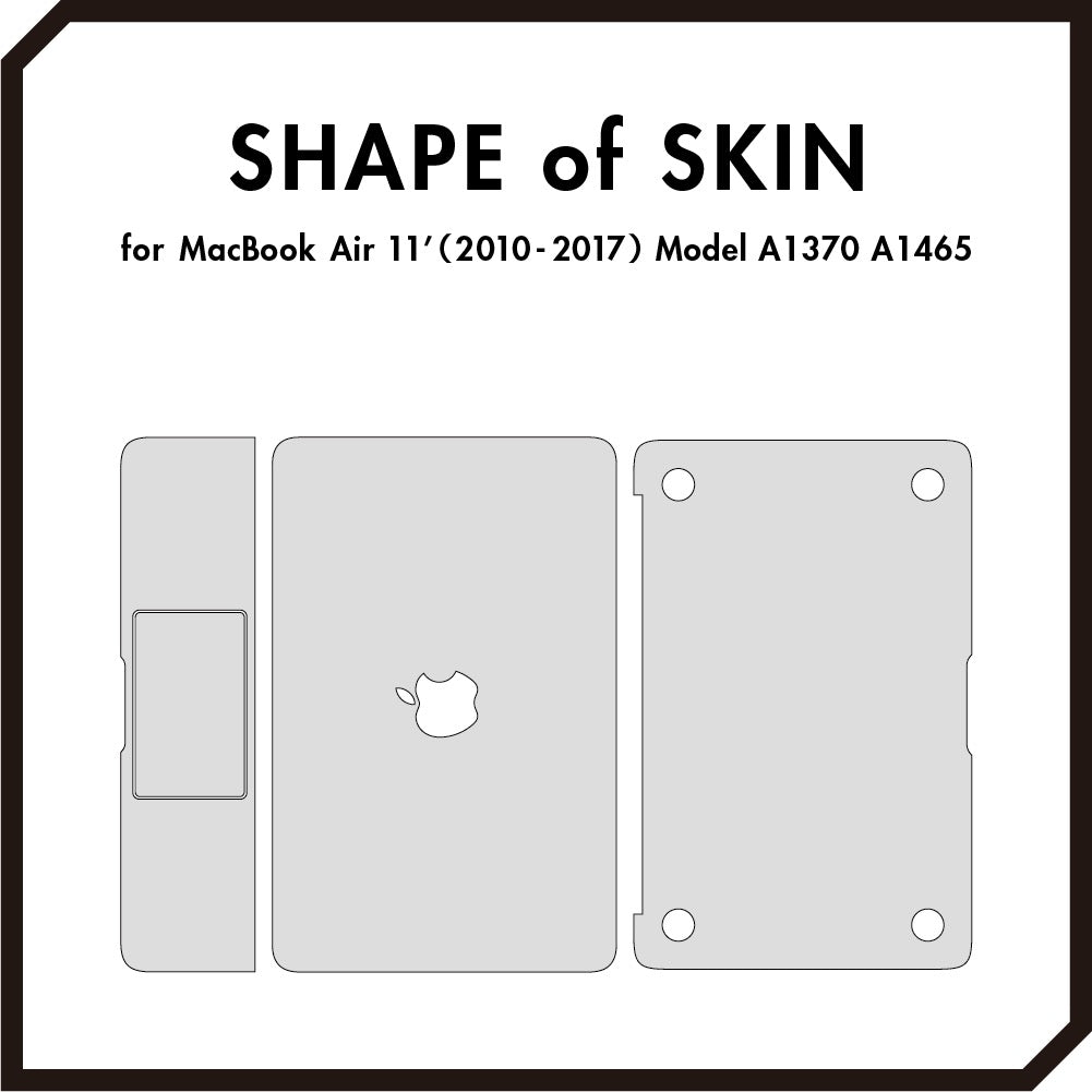 スキンシール MacBook Air 11インチ イエロー – wraplus