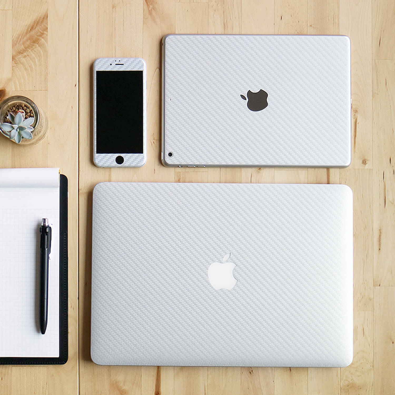 スキンシール MacBook Pro 13インチ (2012~2015) シルバーカーボン 