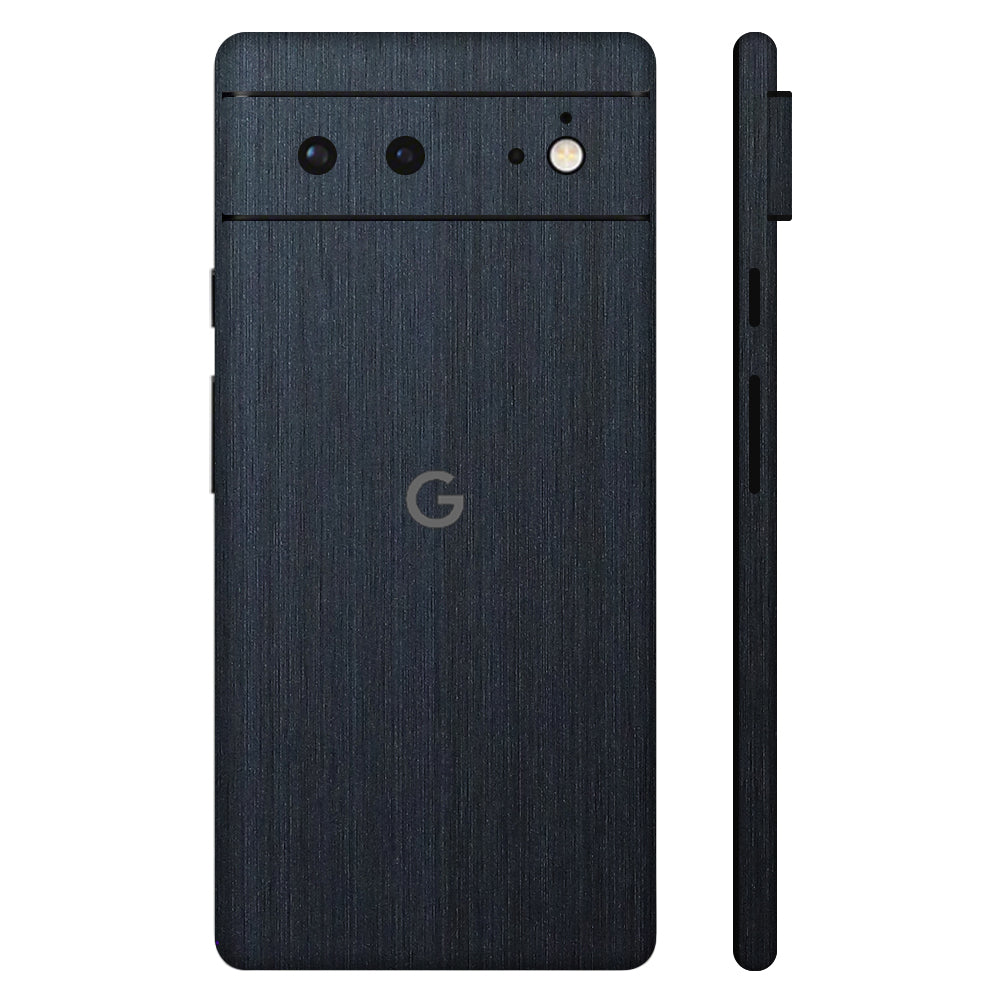 Pixel6a ネイビーブラッシュメタル 全面カバー