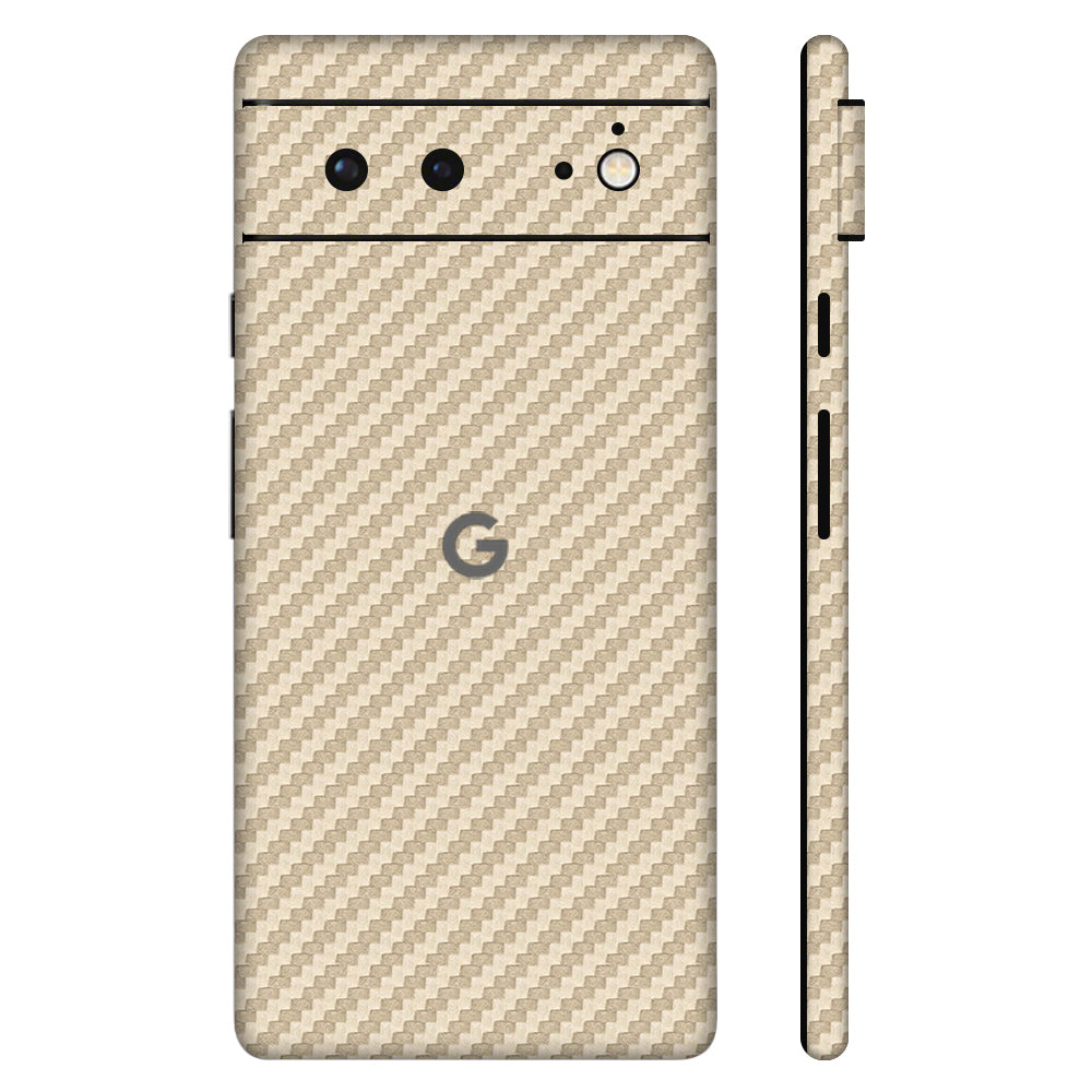 Pixel6a ゴールドカーボン 全面カバー