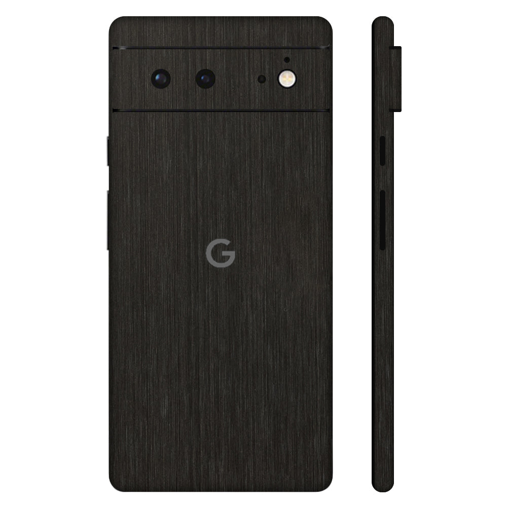 Pixel6a ブラックブラッシュメタル 全面カバー