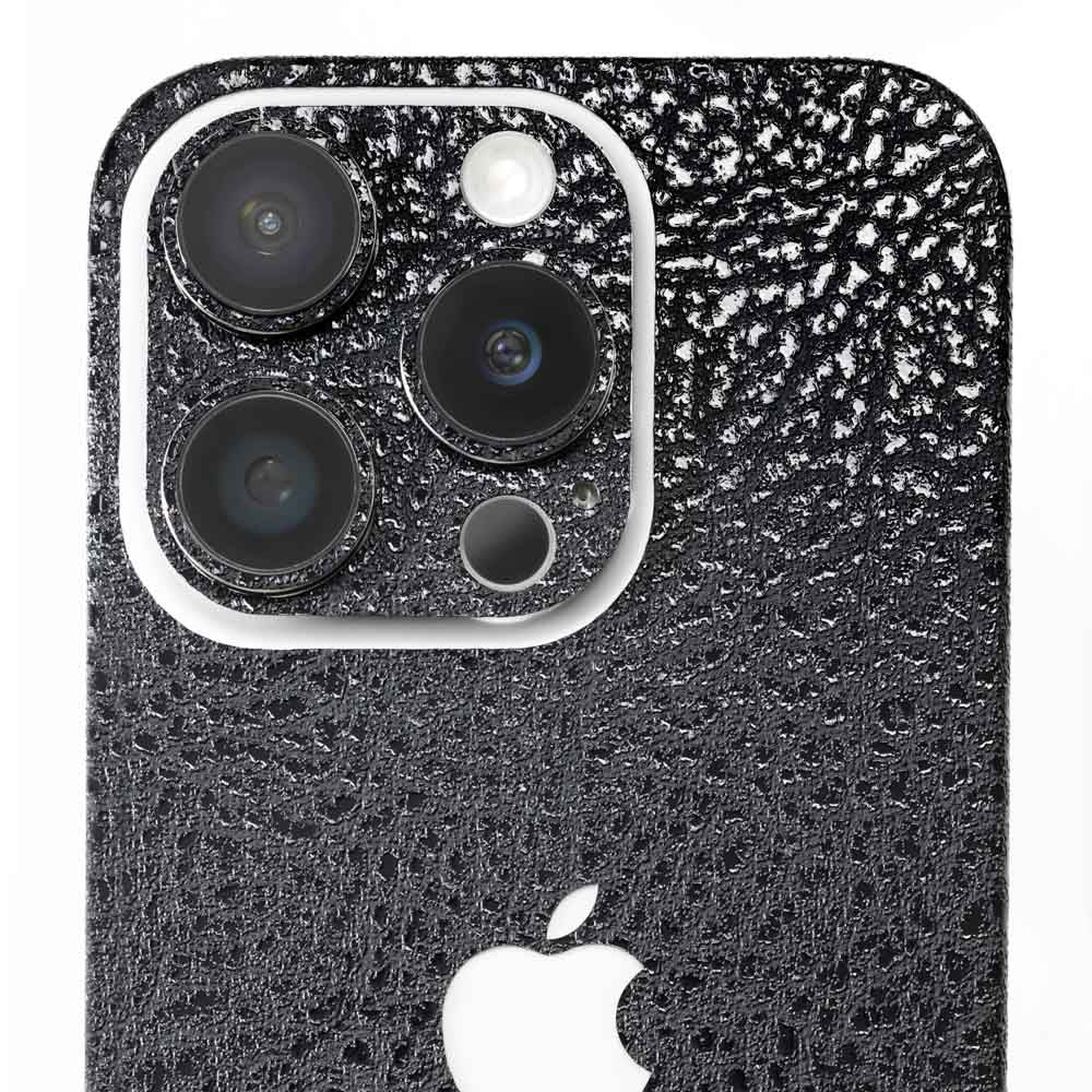 スキンシール iPhone15 Pro Max ブラック光沢レザー – wraplus