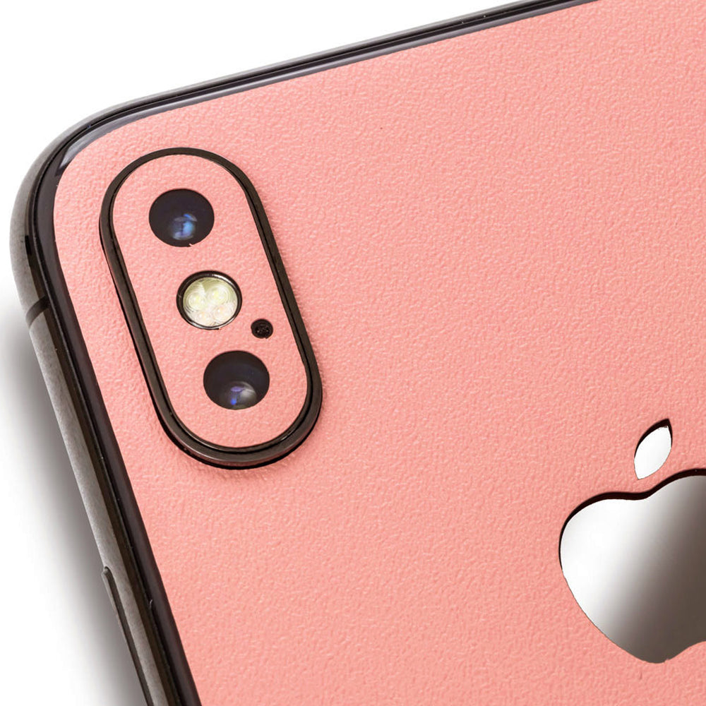 スキンシール iPhoneX サーモンピンク 背面カバー – wraplus