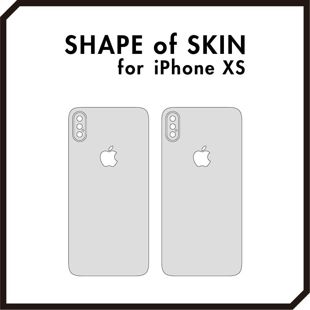 スキンシール iPhoneXS ブラックレザー 背面カバー – wraplus