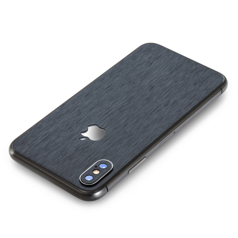 スキンシール iPhoneXR ネイビーブラッシュメタル 背面カバー