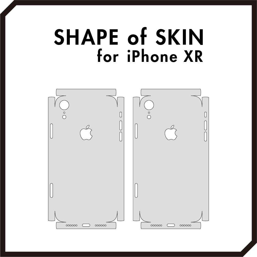 スキンシール iPhoneXR ブラック光沢レザー 全面カバー – wraplus