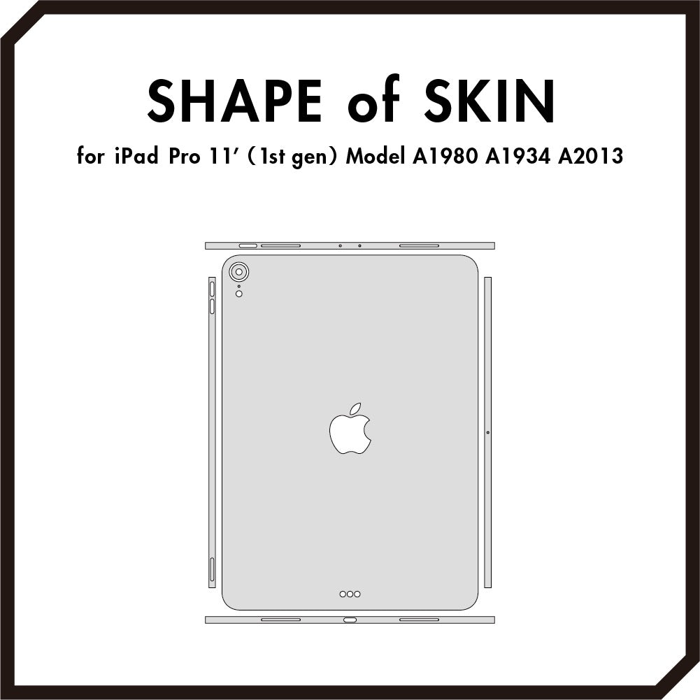 スキンシール iPad Pro 11インチ 第1世代 ゴールドブラッシュメタル