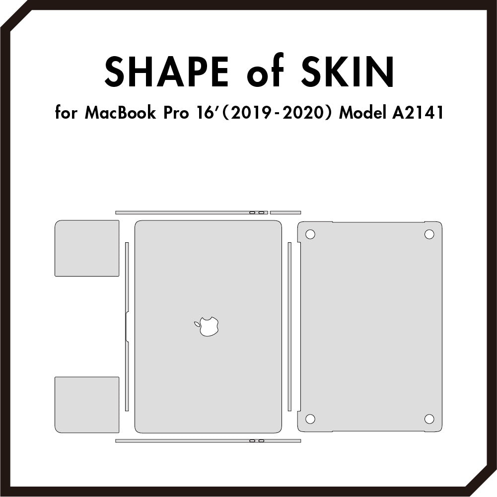 スキンシール MacBook Pro 16インチ (2019~2020) ブラック – wraplus スキンシール MacBook Pro 16インチ (2019~2020) ブラック – wraplus