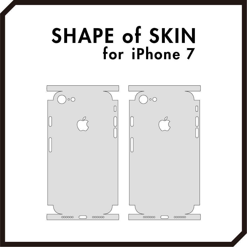スキンシール iPhone7 ブラック 全面カバー – wraplus