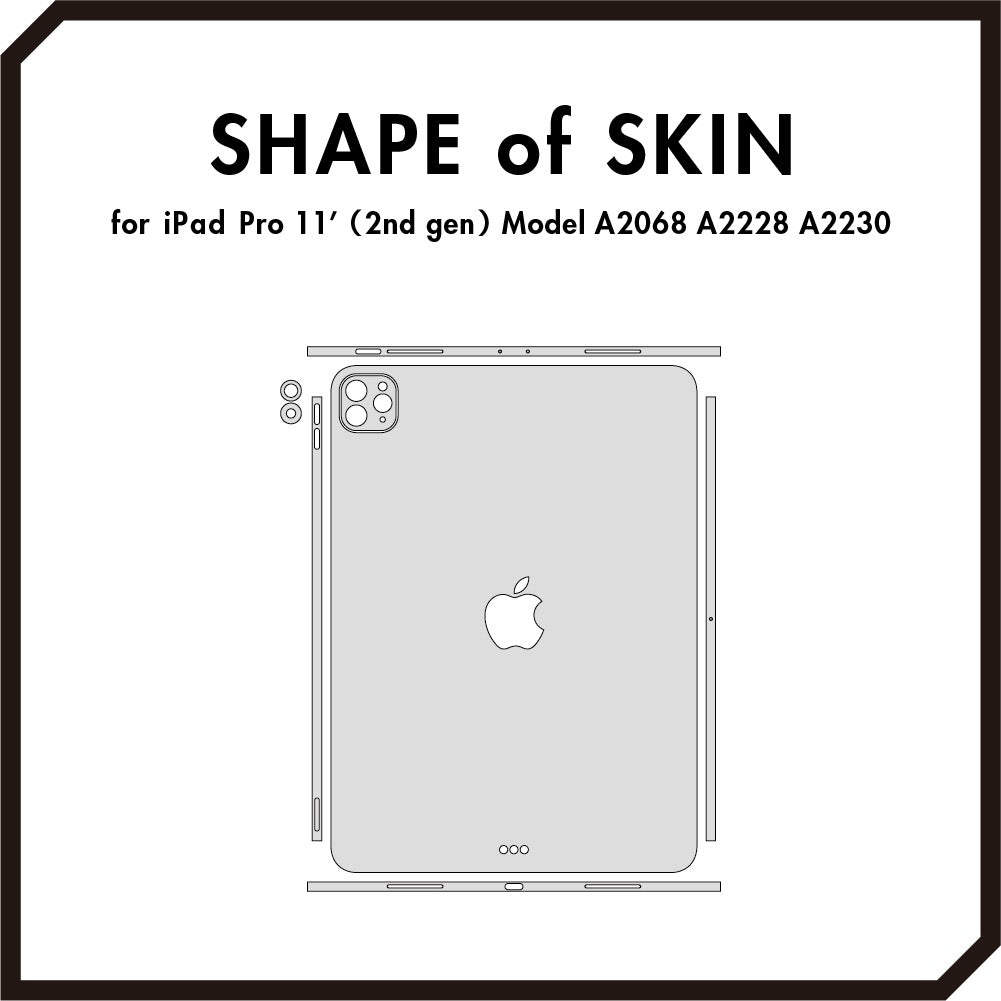 スキンシール iPad Pro 11インチ 第2世代 ネイビーブラッシュメタル 