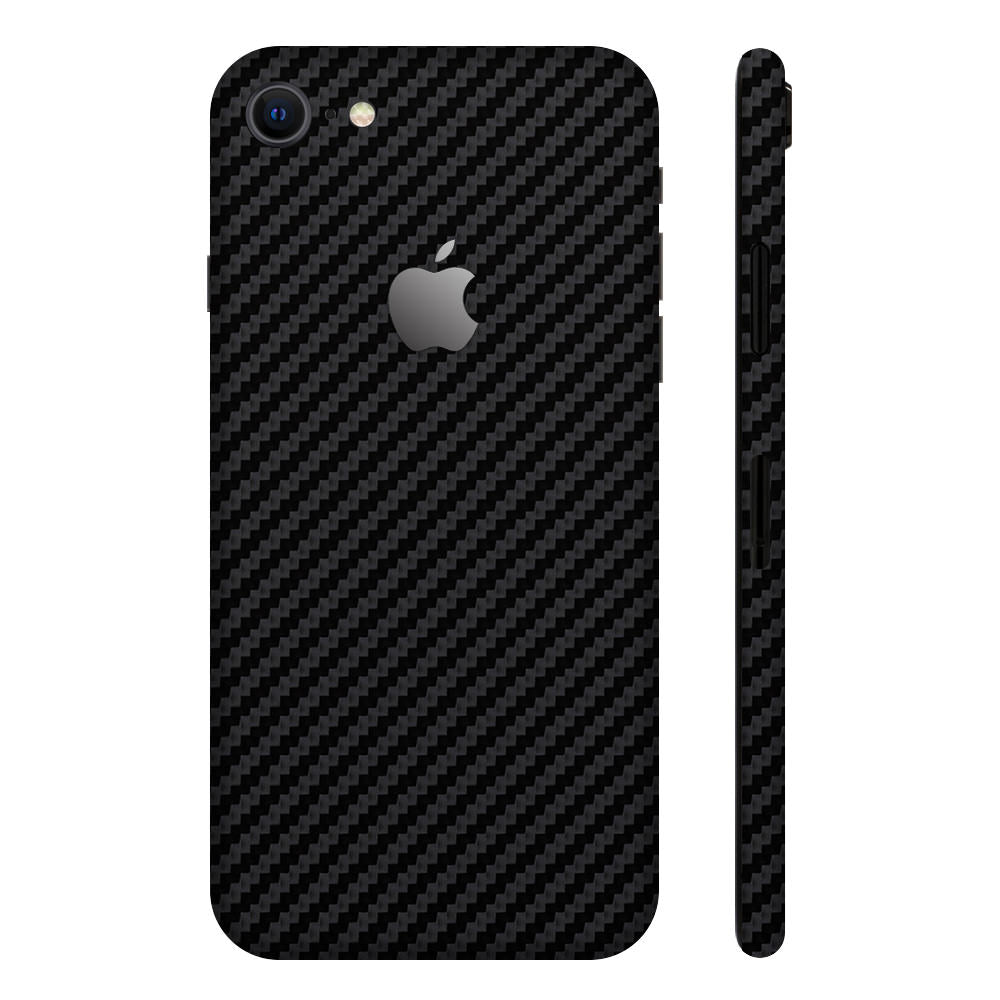 iPhone8 Plus ブラックカーボン 全面カバー