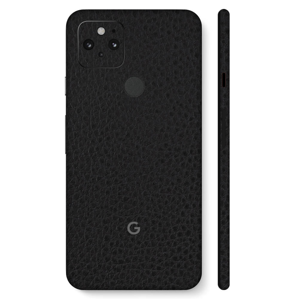 Pixel5 ブラックレザー 全面カバー