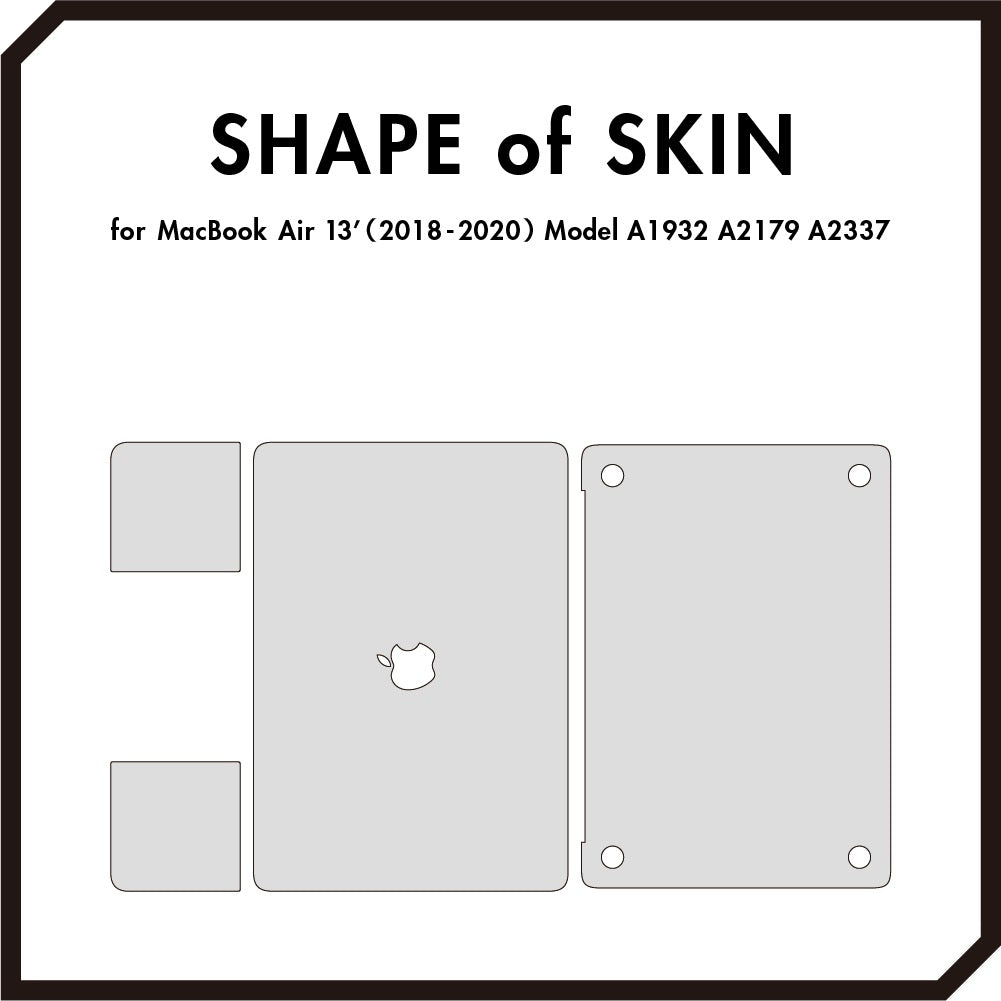 スキンシール MacBook Air 13インチ (2018~2021) スペースグレイ スキンシール MacBook Air 13インチ (2018~2021) スペースグレイ