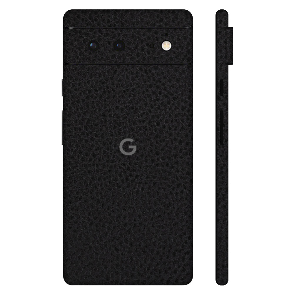 Pixel6 ブラックレザー 全面カバー